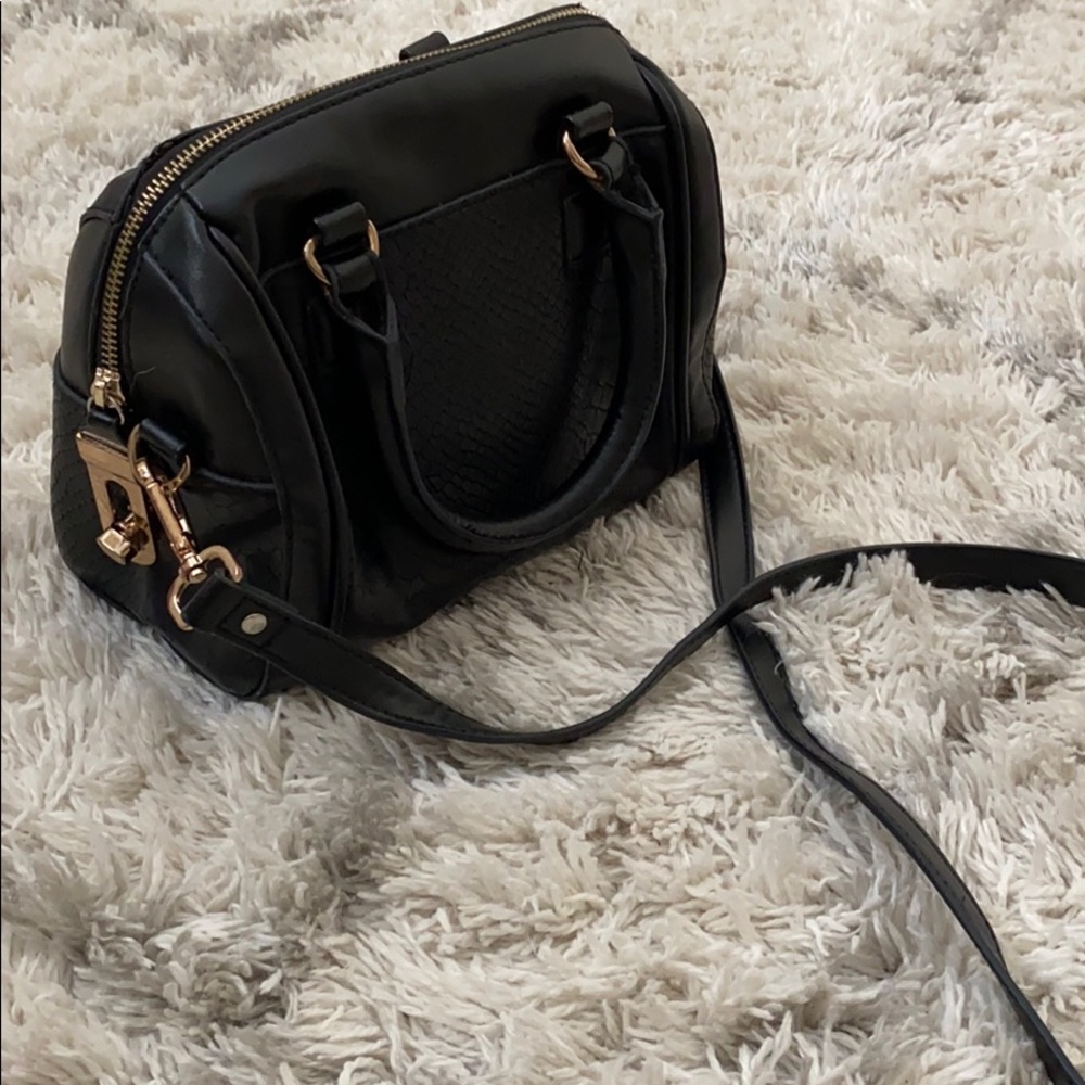 Topshop faux crocodile cross body